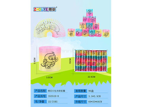 Pad printing 12 zodiac rainbow rings