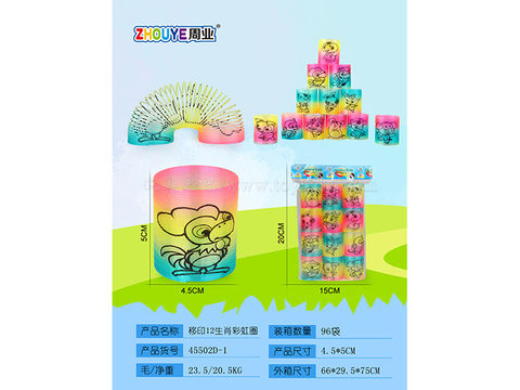 Pad printing 12 zodiac rainbow rings