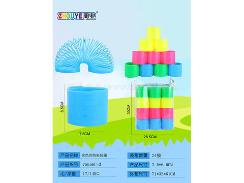 Solid color four-color rainbow ring