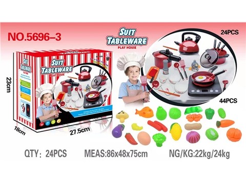 Playing house simulation large kitchen toy tableware
