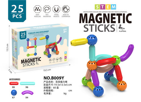 Medium magnetic stick set educational building block toy