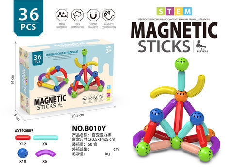 Medium magnetic stick set educational building block toy
