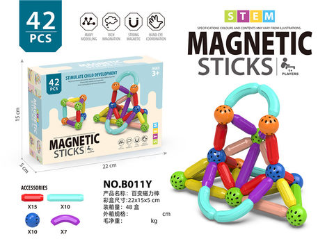 Medium magnetic stick set educational building block toy