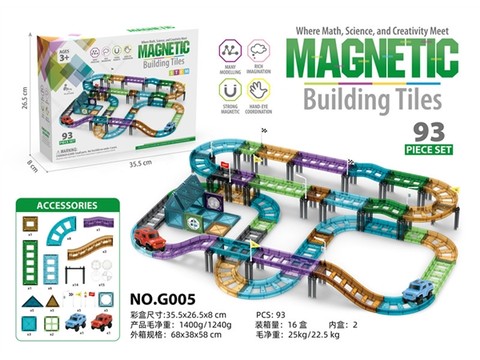 Magnetic piece automobile track educational toy