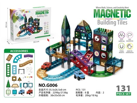 Magnetic piece automobile track educational toy