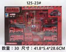 大盒儿童卡通车  消防车 城市工程车套装 批发