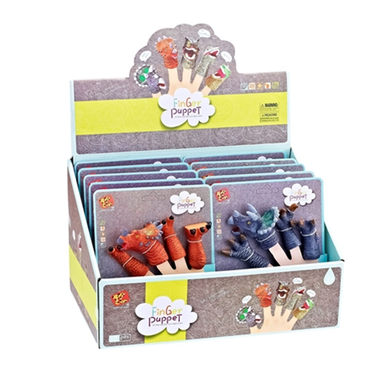 Finger puppet dinosaur hands and feet 10 display boxes enamelled plastic toys