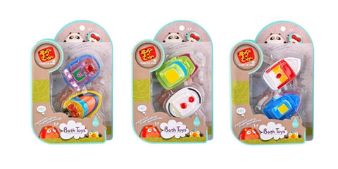 Two bathroom sprinklers (three mixed) plastic enamelled toys