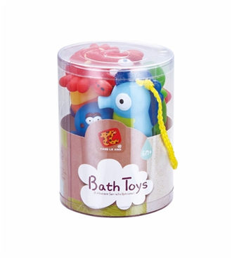 Water-spraying marine animals (6) plastic enamelled toys