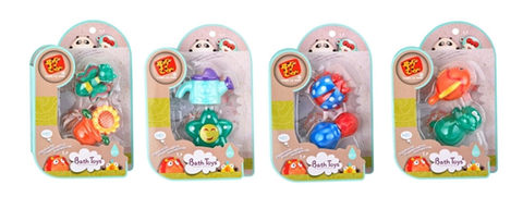 Two bathroom spray garden series plastic enamel toys (four mixed sets)
