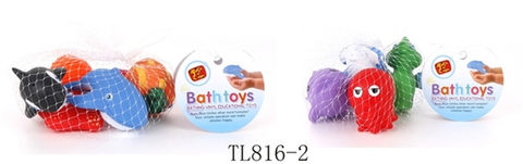 Six bathroom spray marine animals plastic enamel toys