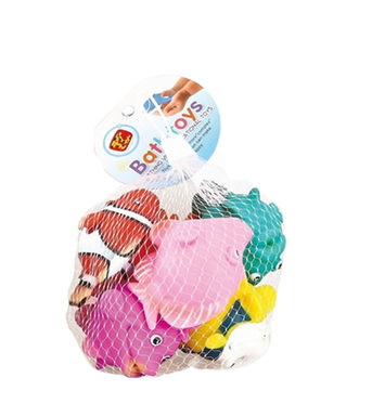 Six bathroom spray fish plastic enamel toys