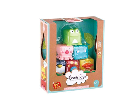 Dieile bathroom toys 6 pieces of lined plastic toys