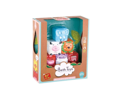 Dieile bathroom toys 6 pieces of lined plastic toys