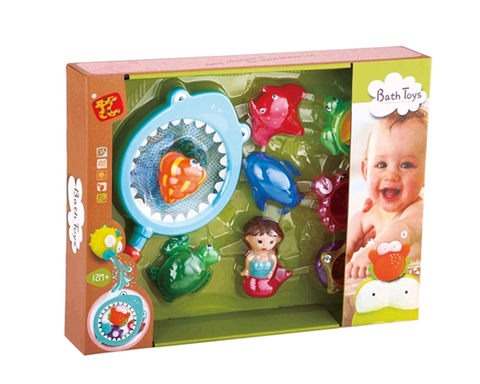 Rubber lined bathroom combined plastic lined toy