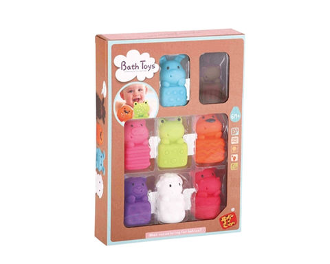 Glue lined animal bathroom toys