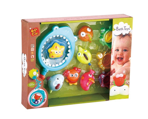 Rubber lined bathroom combined plastic lined toy