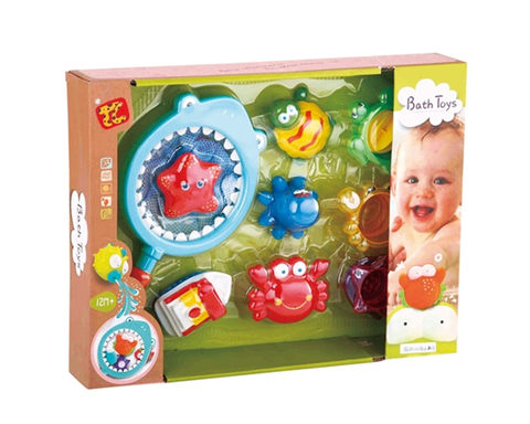 Rubber lined bathroom combined plastic lined toy