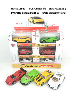 1:40 alloy car return force alloy car toy (12 pieces)