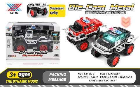 1:32 alloy power music lighting police car model alloy car toy (1 set)