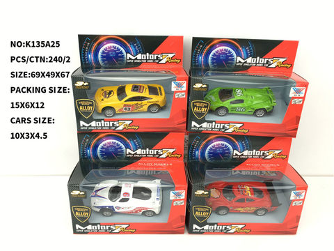 1:40 alloy car return force (1 pack) alloy car toy