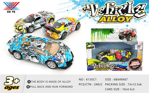 1:43 alloy car return force (1 pack) alloy car toy
