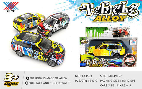 1:36 alloy car return force (1 pack) alloy car toy