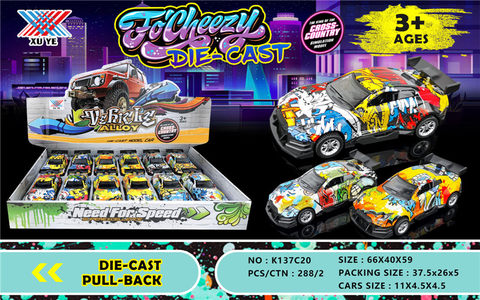 1:36 alloy watermark back racing car (12 pieces) alloy car toy