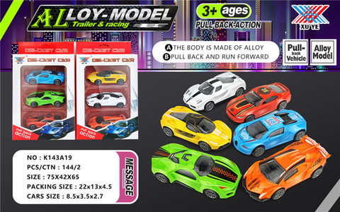 1:50 alloy return car mold (3 pieces) alloy car toy