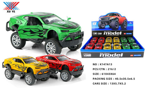 1:32 alloy car return force open door alloy car toy (12 sets)