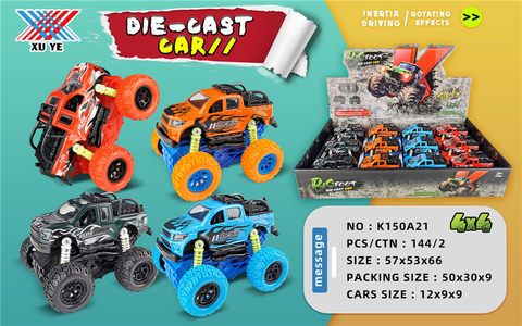 1:32 alloy four-wheel drive inertia climbing car alloy car toys (12 sets)
