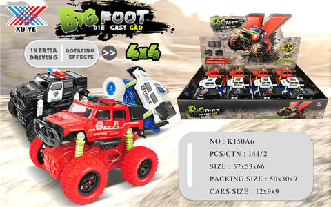 1:32 alloy four-wheel drive inertia climbing car alloy car toys (12 sets)