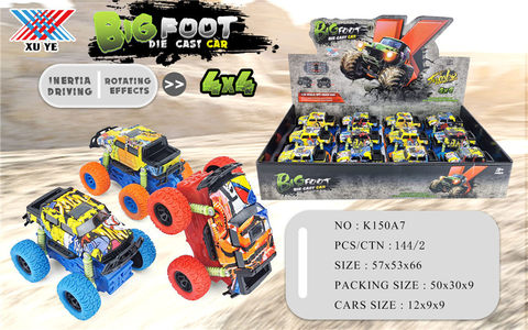 1:32 alloy four-wheel drive inertia climbing car alloy car toys (12 sets)