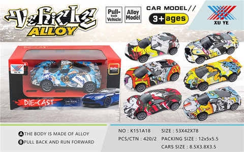1:50 alloy return car mold (1 pack) alloy car toy