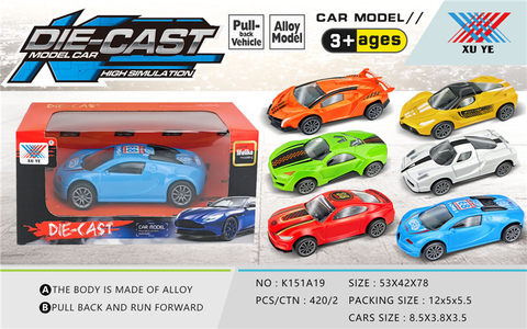 1:50 alloy return car mold (1 pack) alloy car toy