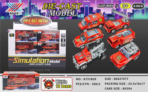1:50 alloy return car mold (12 pieces) alloy car toy