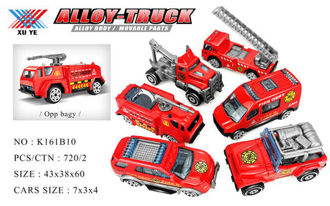 1:72 alloy fire truck alloy car toy