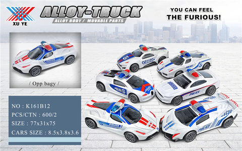 Small toys are suitable for food giveaways 1:50 Huili alloy police car toys