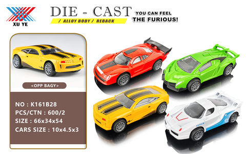 1:43 alloy car return force (1 pack) alloy car toy