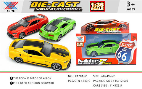 1:36 alloy return car mold (1 pack) alloy car toy