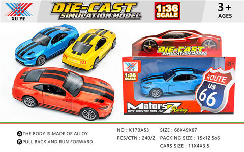 1:36 alloy return car mold (1 pack) alloy car toy
