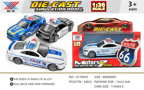 1:36 alloy return car mold (1 pack) alloy car toy