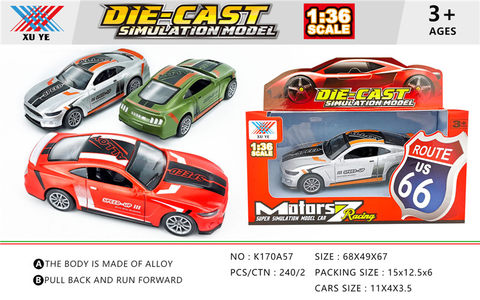 1:36 alloy return car mold (1 pack) alloy car toy