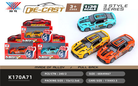 1:36 alloy return car mold (1 pack) alloy car toy