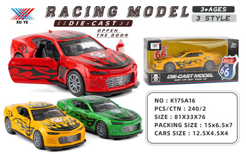 1:32 alloy return car mold open the door alloy car toy (1 pack)