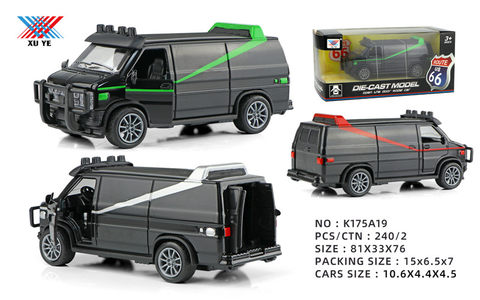 1:32 alloy return car model three-door alloy car toy (1 pack)