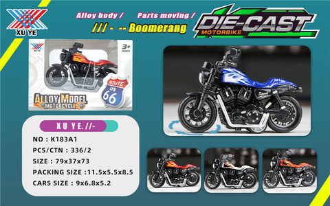 1:36 Pullback Alloy Motorcycle Alloy Car Toys (1 Pack)