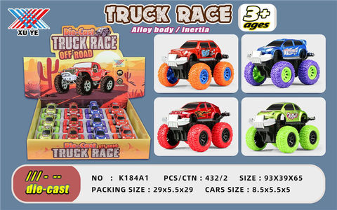 1:43 Alloy Off-Road Inertia Vehicle Alloy Vehicle Toys (12 pcs)