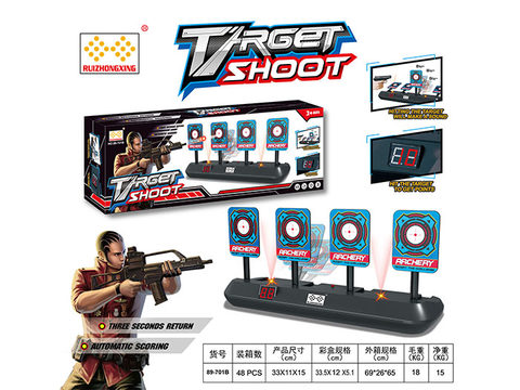 Electric gun target with light and music
