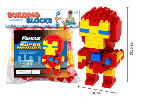 Superhero Iron Man Building Block Toys Educational Building Block Toys (128PCS)